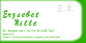 erzsebet mille business card